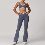 Yoga Outfit Set #8843 Cross-Waist Backless Nude-Feel Yoga Set
