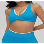 Sports Bra #6190 Contrast-Color Backless Nude-Feel Yoga Bra