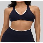 Sports Bra #6190 Contrast-Color Backless Nude-Feel Yoga Bra