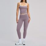 Yoga Outfit Set Cross-Back Nude-Feel Yoga Set#2027