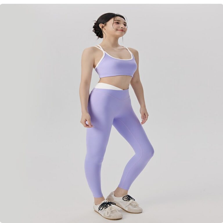 Yoga Outfit Set #6074 Seamless Nude-Feel Pilates Yoga Set