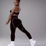 Yoga Outfit Set Cross-Back Nude-Feel Peach Butt Yoga Set#279