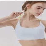 Sports Bra #6014 Contrast-Color Cross-Back Yoga Bra