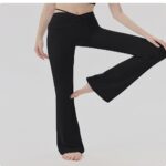 Yoga Pants #6163 High-Waisted Tie-Waist Flared Yoga Pants
