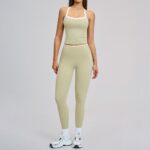 Yoga Outfit Set Cross-Back Nude-Feel Yoga Set#2027