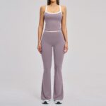 Yoga Outfit Set Cross-Back Nude-Feel Yoga Set#2027