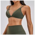 Sports Bra 2-in-1 Contrast-Color Nude-Feel Yoga Bra