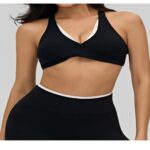 Sports Bra #6190 Contrast-Color Backless Nude-Feel Yoga Bra