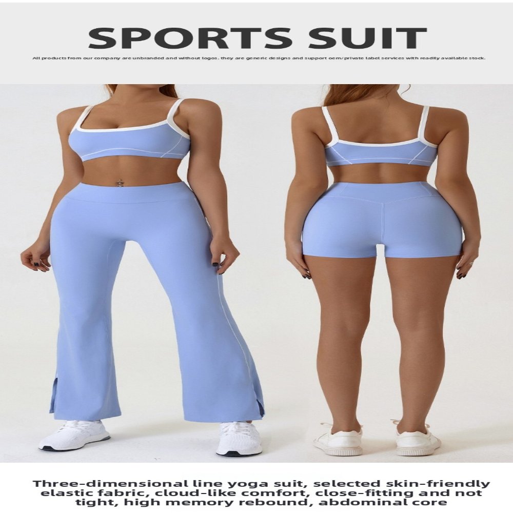 Yoga Outfit Set High-Elastic Color-Block Yoga Set
