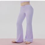 Yoga Pants #6163 High-Waisted Tie-Waist Flared Yoga Pants