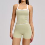 Yoga Outfit Set Cross-Back Nude-Feel Yoga Set#2027