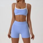 Yoga Outfit Set High-Elastic Color-Block Yoga Set
