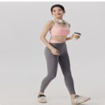 Yoga Outfit Set #6074 Seamless Nude-Feel Pilates Yoga Set