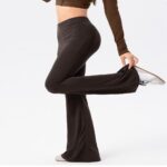 Yoga Pants #5599 High-Waisted Flared Yoga Pants with Detachable Layer