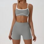 Yoga Outfit Set High-Elastic Color-Block Yoga Set