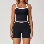 Yoga Outfit Set Cross-Back Nude-Feel Yoga Set#2027